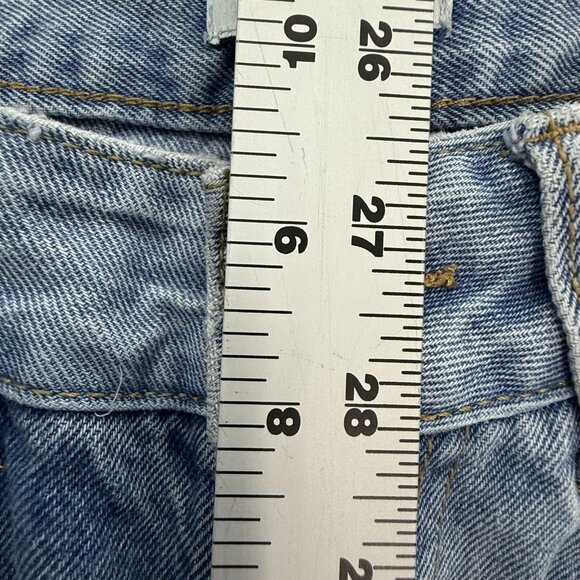 Forever 21 Jeans Womens 25 Straight Boho Y2K Blue Patchwork Stretch Denim 26x30 - Picture 7 of 7